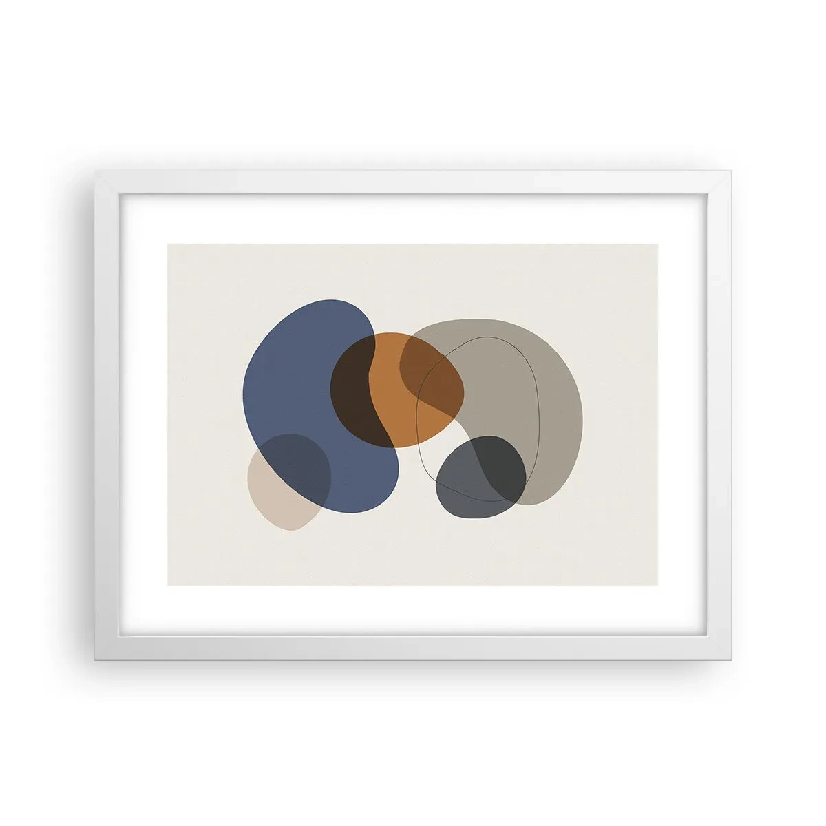 Poster in white frmae - Drops of Colours - 40x30 cm