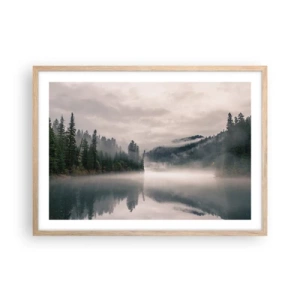 Poster in light oak frame - Musing in the Fog - 70x50 cm
