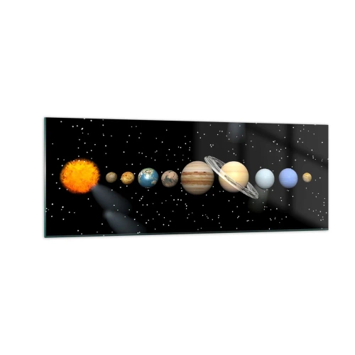 Glass picture - Planets are Revolving - 140x50 cm