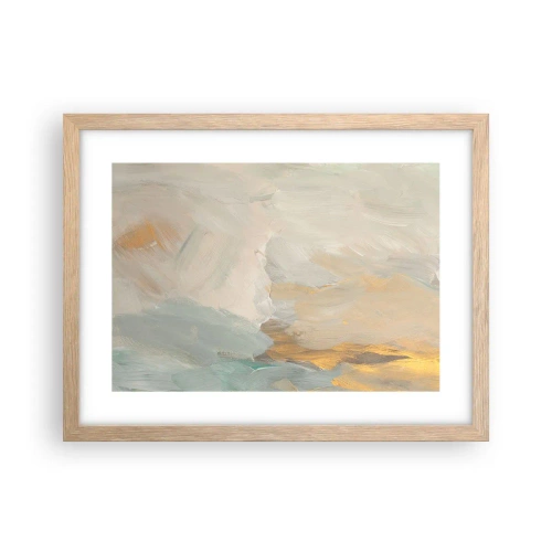 Poster in light oak frame - Abstract: Land of Gentleness - 40x30 cm