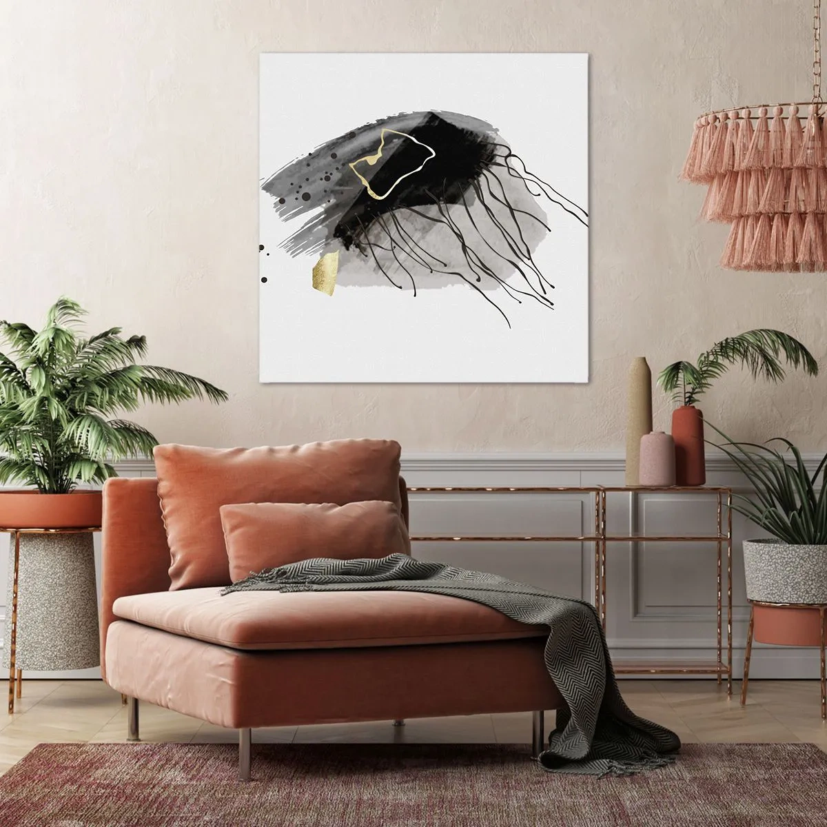 Canvas picture - In Black and Gold - 30x30 cm