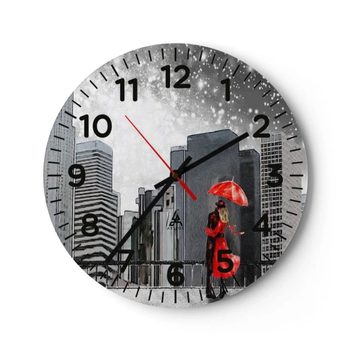 Wall clock - Clock on glass - Man, Not a Stone - 40x40 cm