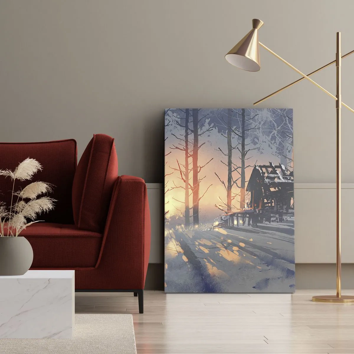 Canvas picture - Only the Sun Drops by - 70x100 cm