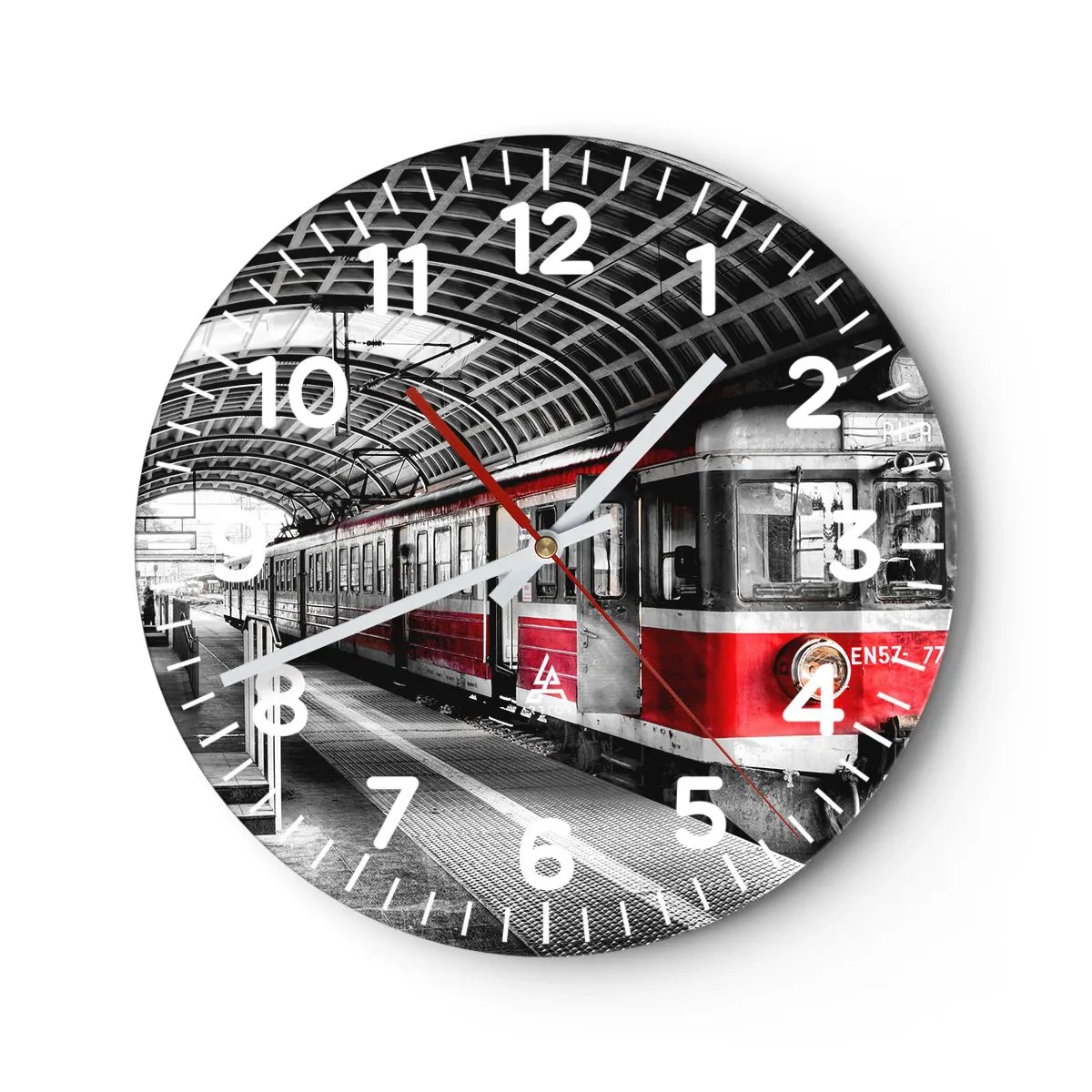 Wall clock - Clock on glass - It Might Be a Trip of Life - 40x40 cm