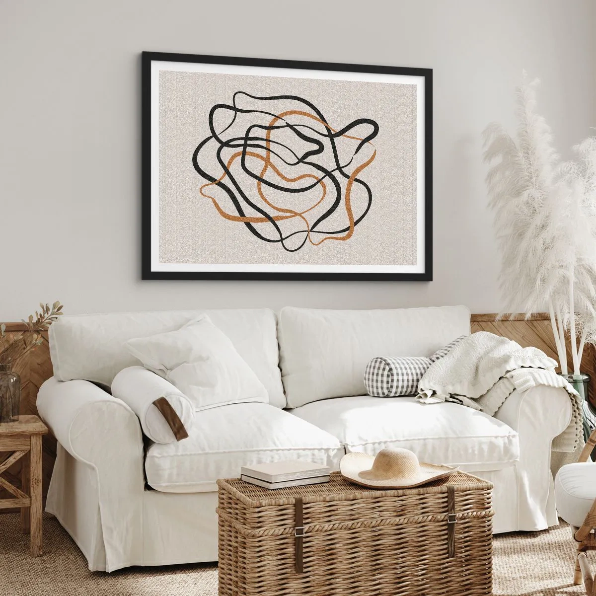 Poster in black frame - Everything Is Tangled UP - 100x70 cm
