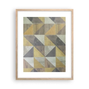 Poster in light oak frame - The Art. of Triangles - 40x50 cm