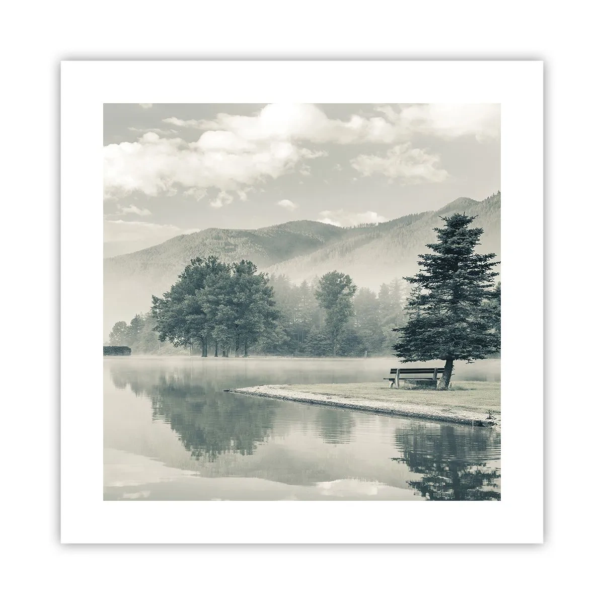 Poster - Lake Is Still Asleep - 40x40 cm