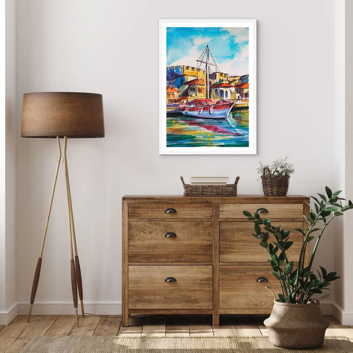 Poster in white frmae - Rainbow Afternoon - 50x70 cm