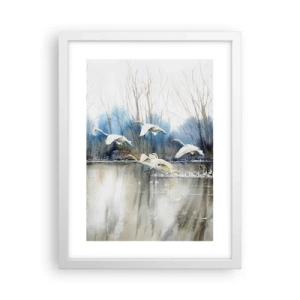 Poster in white frmae - Like in a Fairy Tale about Wild Swans - 30x40 cm