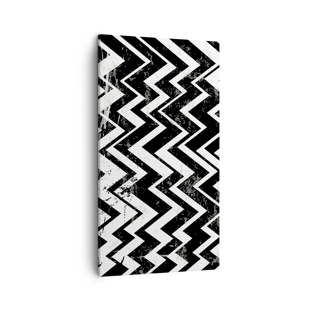 Canvas picture - Zig-White Zag-Black - 45x80 cm