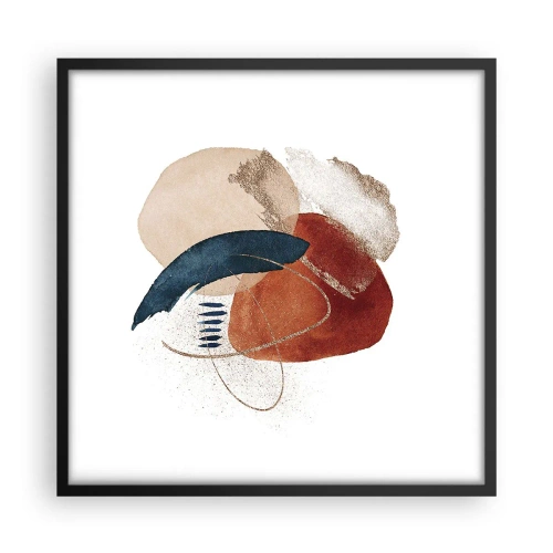 Poster in black frame - Oval Composition - 50x50 cm