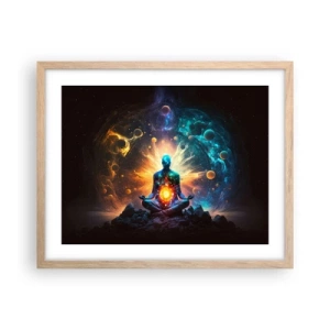 Poster in light oak frame - Cosmic Calm - 50x40 cm