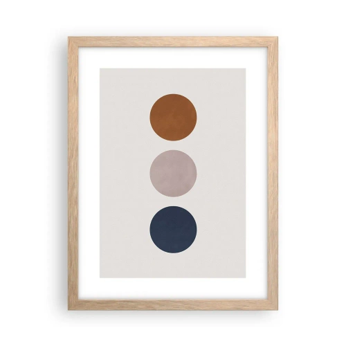 Poster in light oak frame - Symbol of Perfection - 30x40 cm