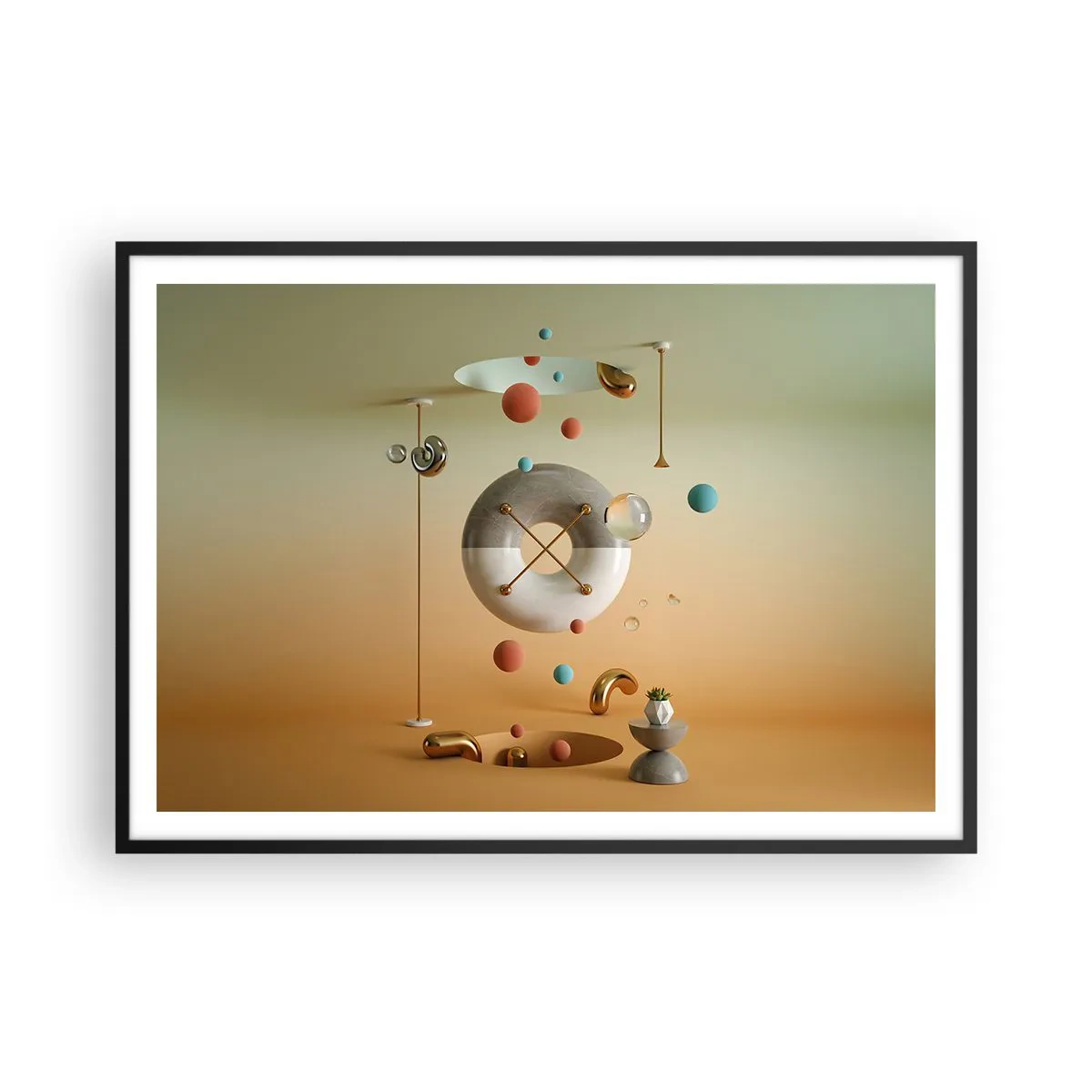 Poster in black frame - Anything Can Happen - 100x70 cm