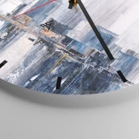 Clock face with lines