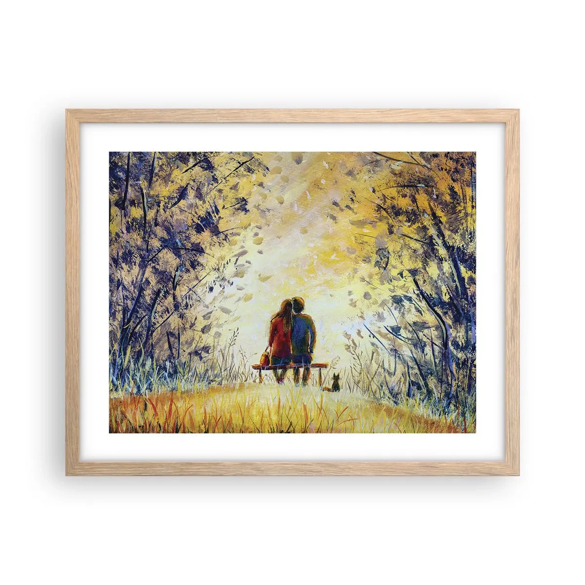 Poster in light oak frame - Magical Moment - 50x40 cm
