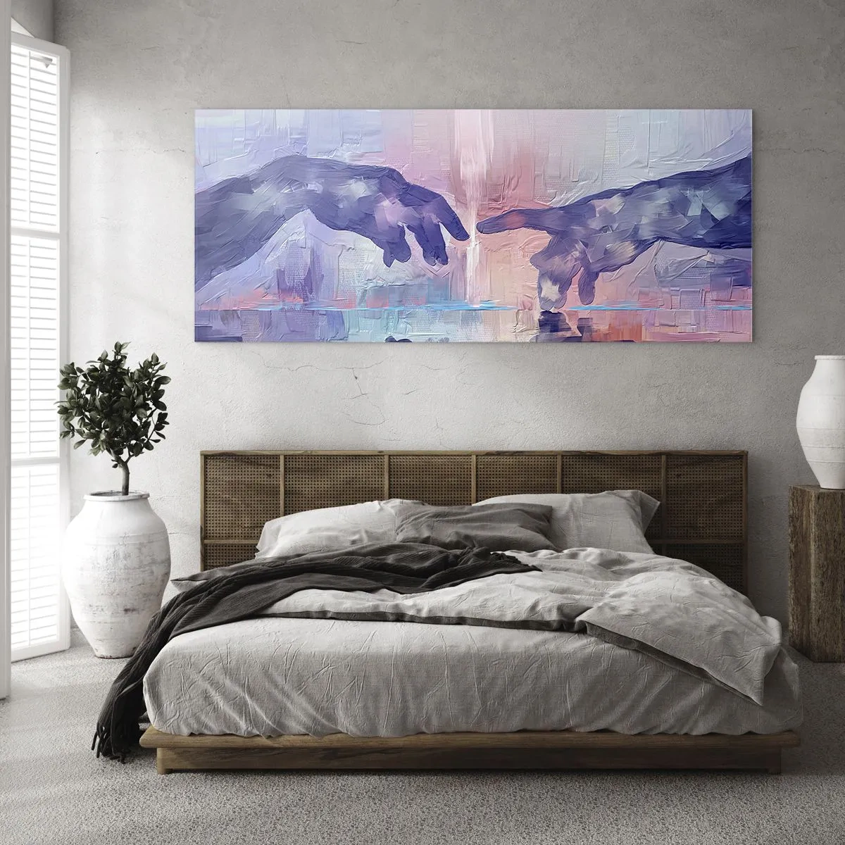 Glass picture - Godly Spark of Life - 120x50 cm