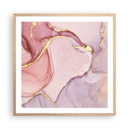 Poster in light oak frame - Caress of Colours - 60x60 cm
