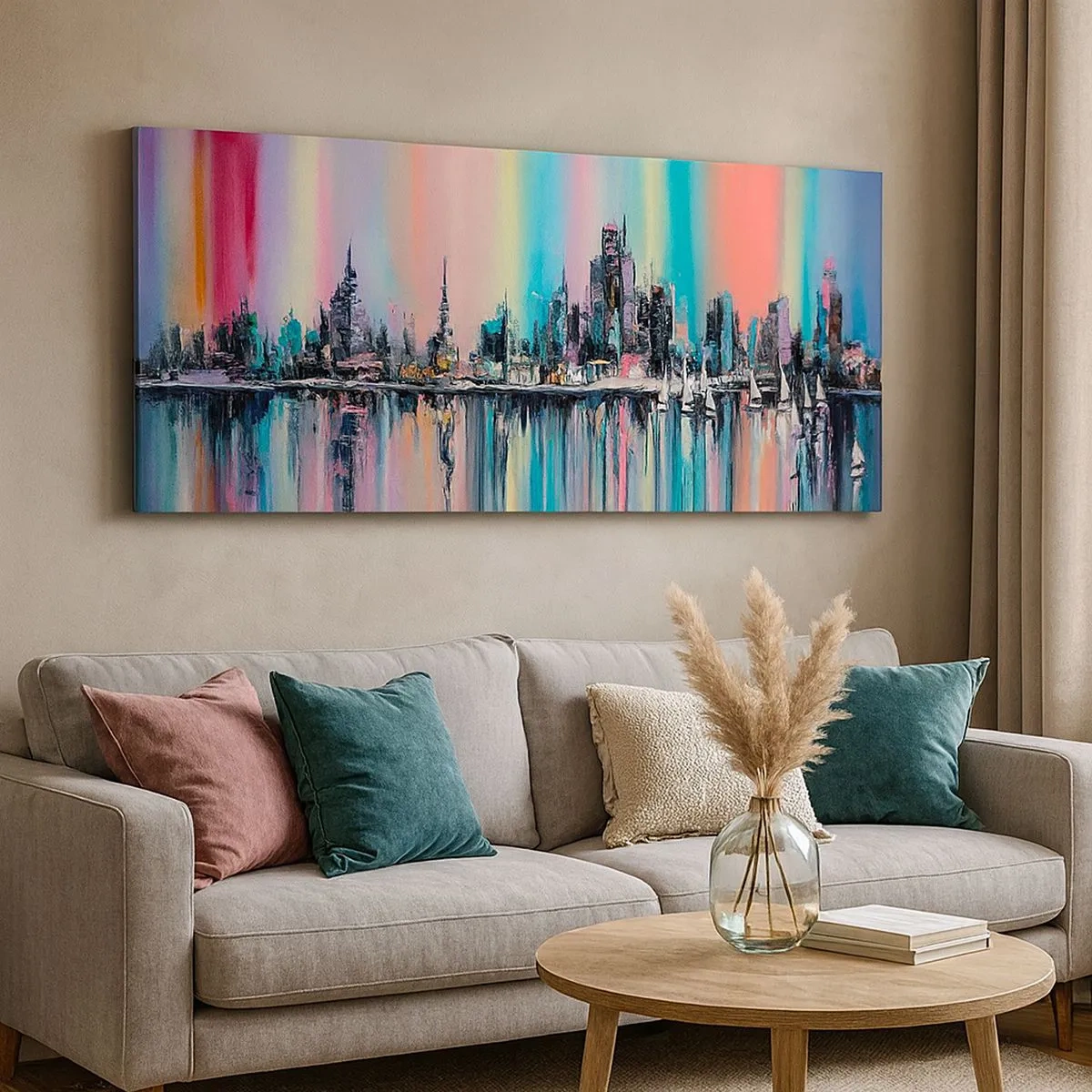 Canvas picture - Run down with Night Lights - 100x40 cm