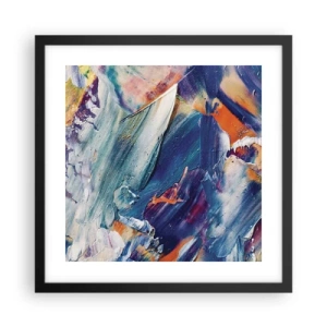 Poster in black frame - Whirlwind of Colour - 40x40 cm