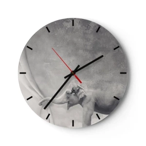 Wall clock - Clock on glass - Uncover the Secret - 40x40 cm