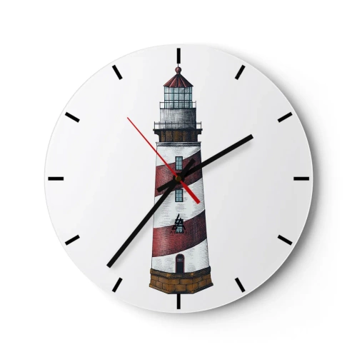 Wall clock - Clock on glass - Always on Guard - 40x40 cm