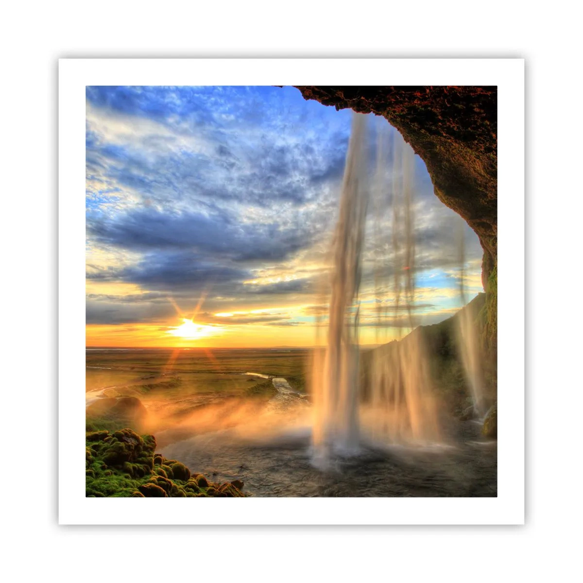 Poster - World behind Raindrops - 60x60 cm