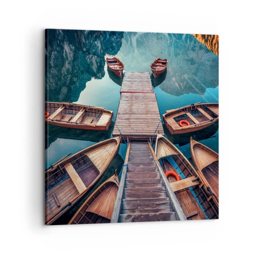 Canvas picture - Waiting at the Harbour - 60x60 cm
