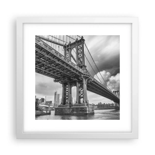 Poster in white frmae - To the Heart of a City - 30x30 cm