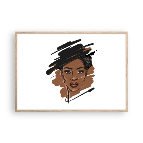Poster in light oak frame - Sweet Like Chocolate - 100x70 cm