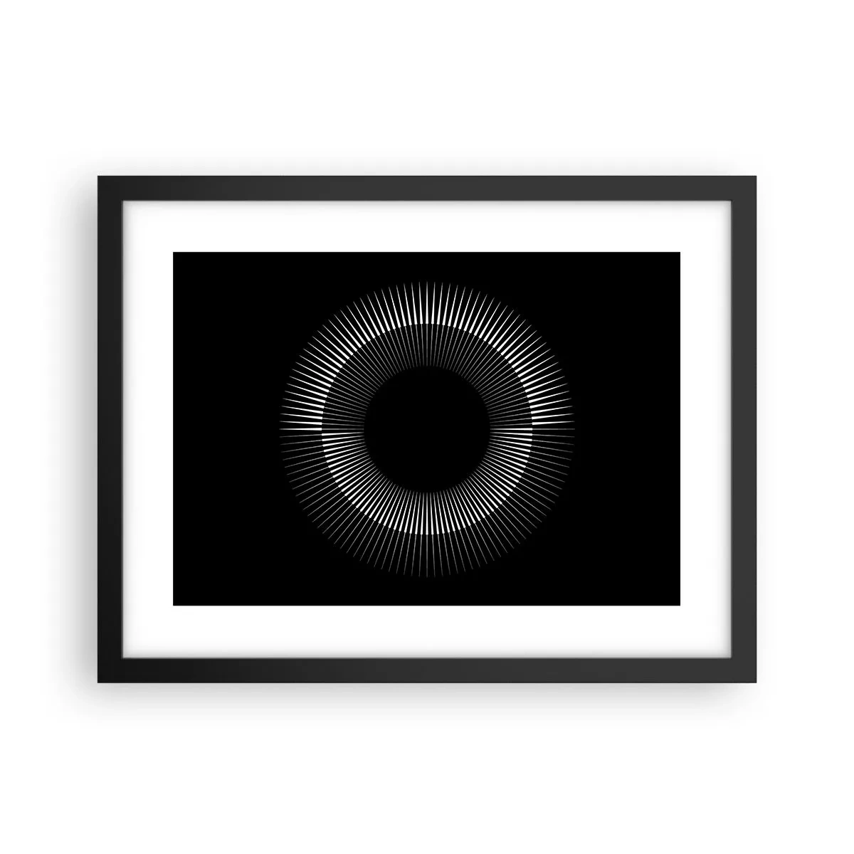 Poster in black frame - Black Sun - 40x30 cm