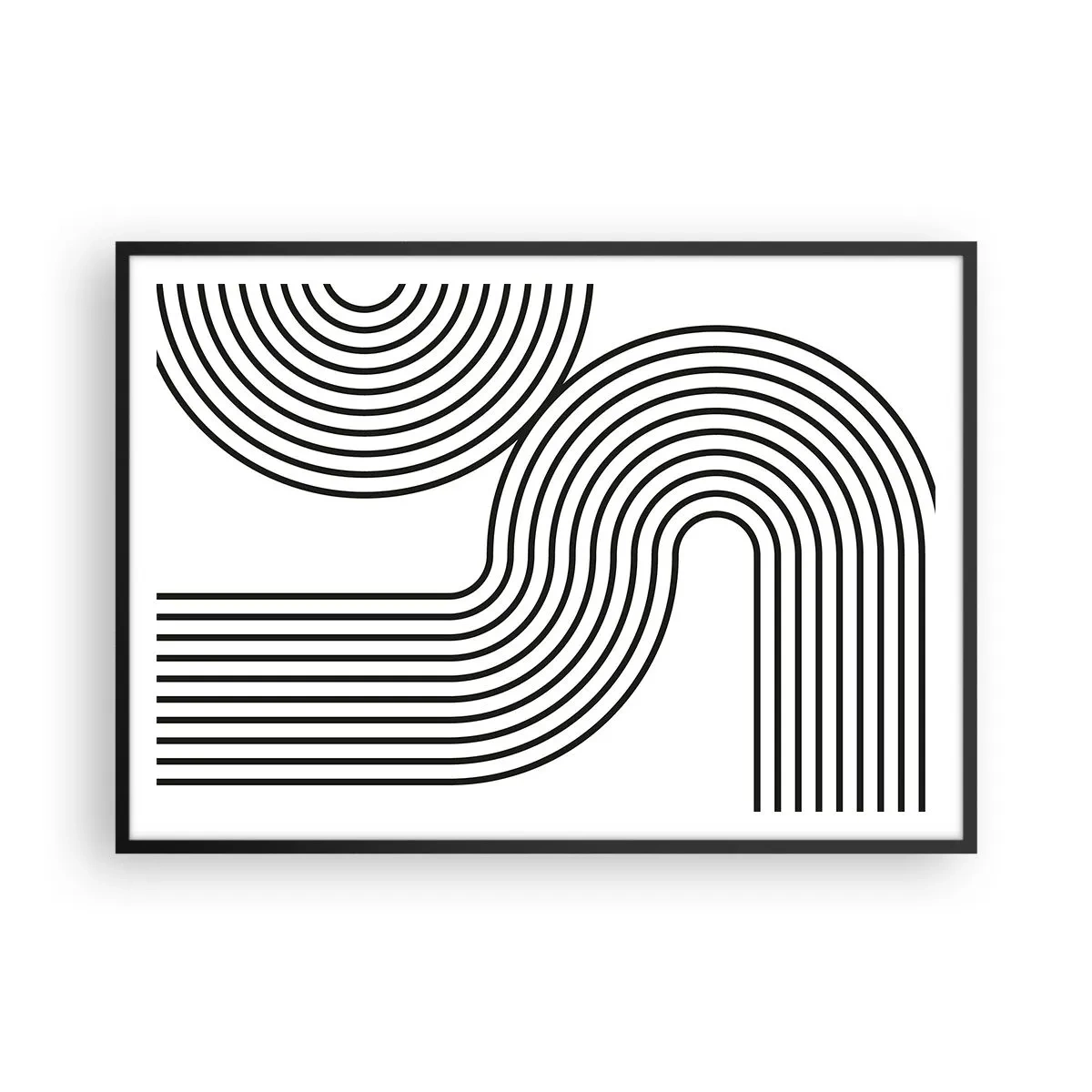 Poster in black frame - On the Curve - 100x70 cm