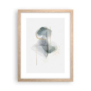 Poster in light oak frame - On the Relationships of Grey and Gold - 30x40 cm