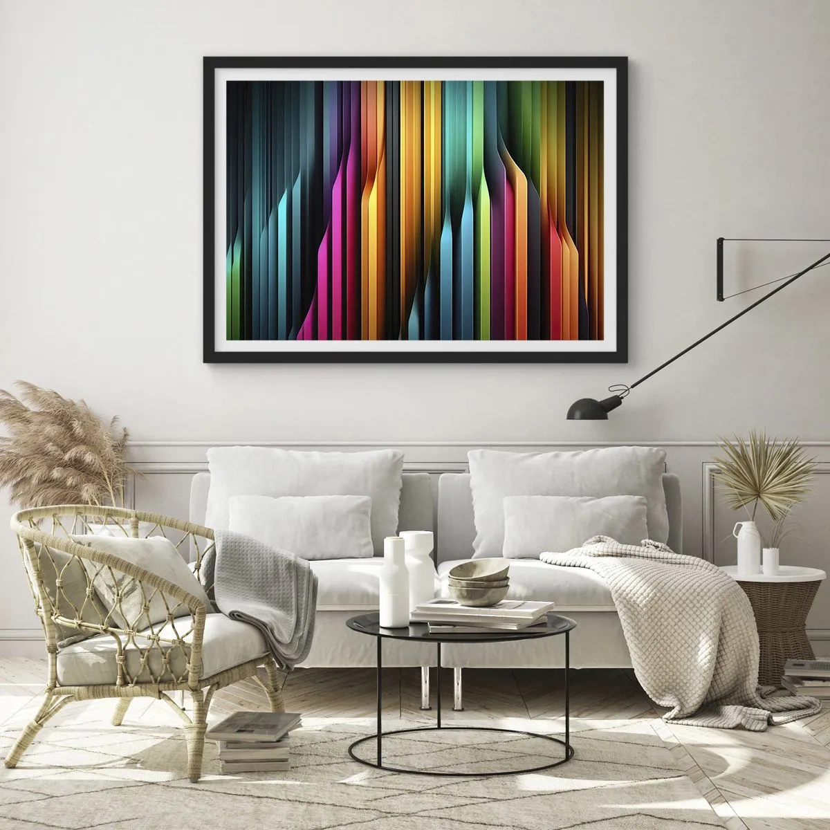 Poster in black frame - Light Organs - 100x70 cm