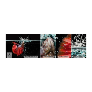 Photo Wallpaper Sample Premium Sand - You Have Three Wishes - Abstraction, Aquarium, Fish - 100x30 cm
