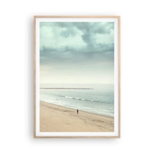 Poster in light oak frame - In Search of Quiet - 70x100 cm