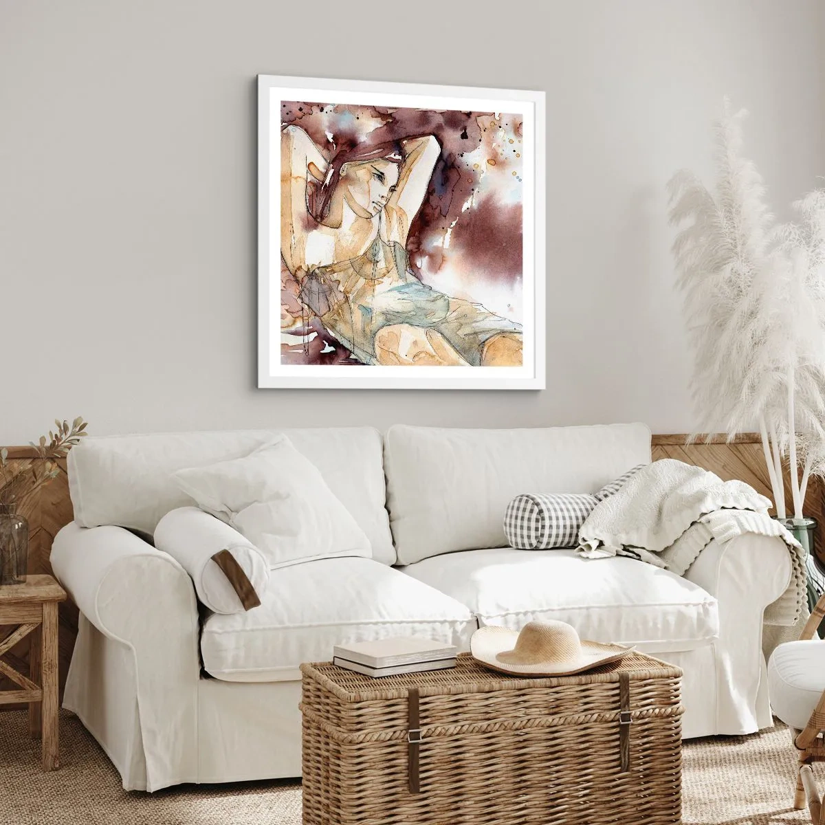 Poster in white frmae - In Lilly's Mood - 30x30 cm