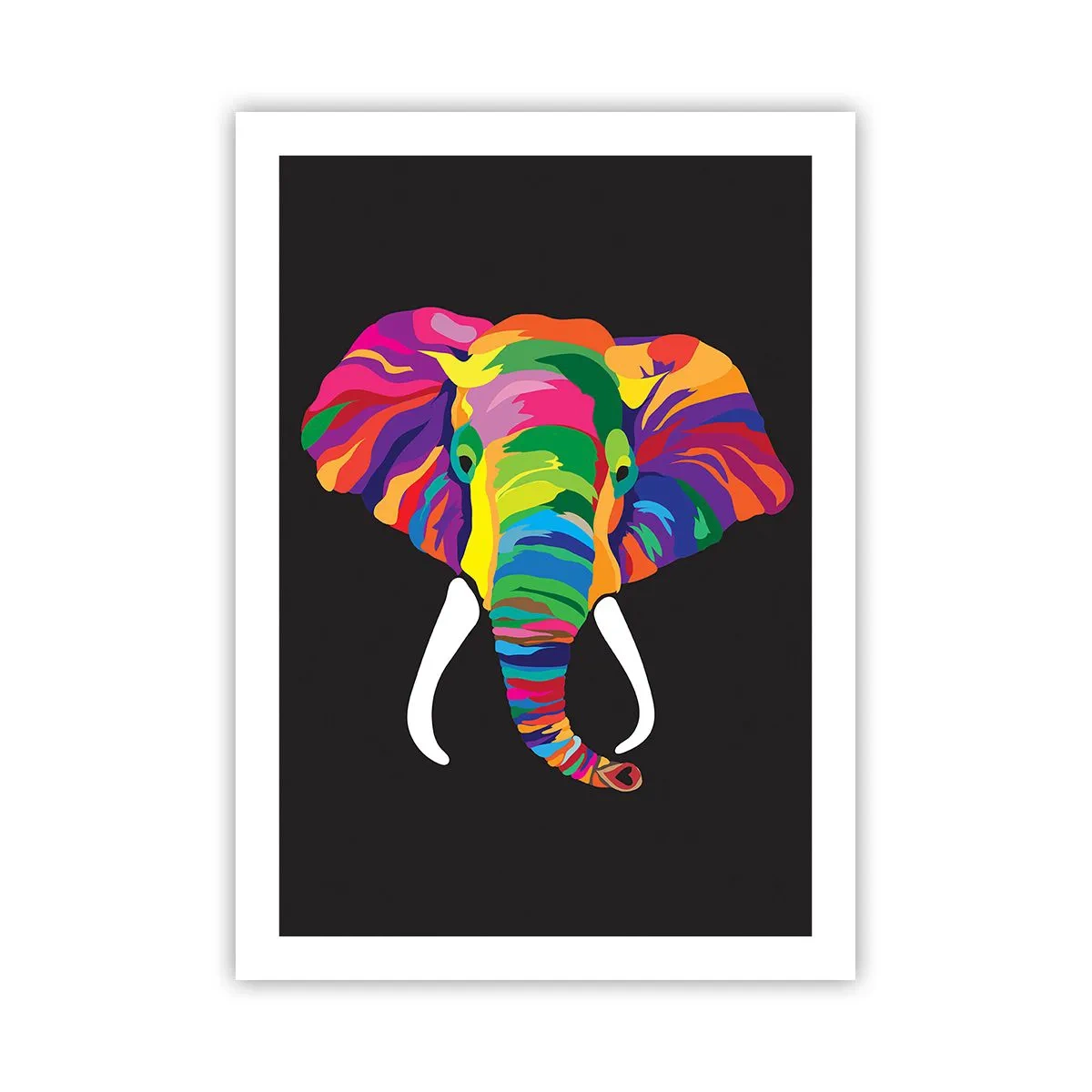 Poster - Elephant That Enjoyed Rainbow Bath - 50x70 cm