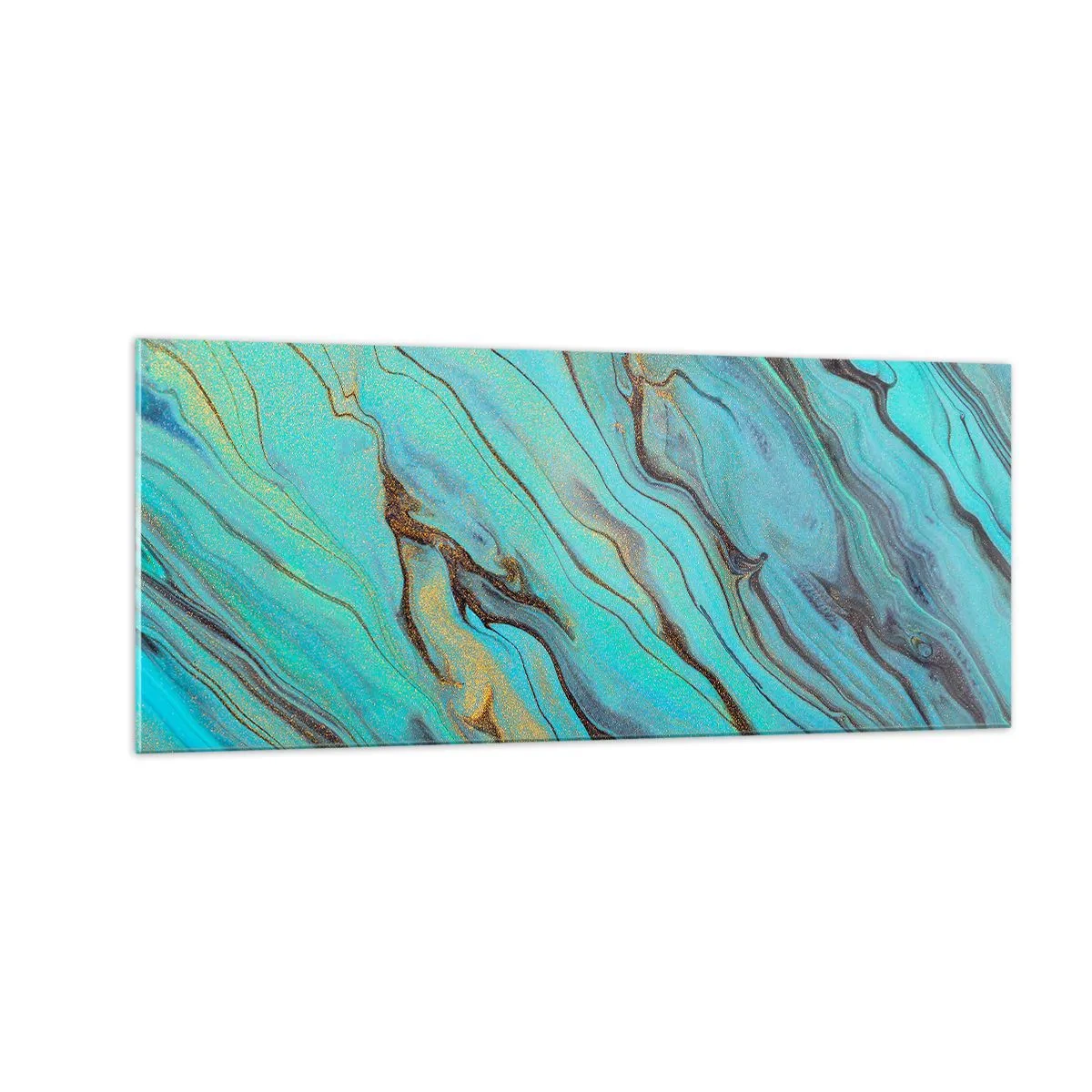 Glass picture - Turquoise Tide - 100x40 cm