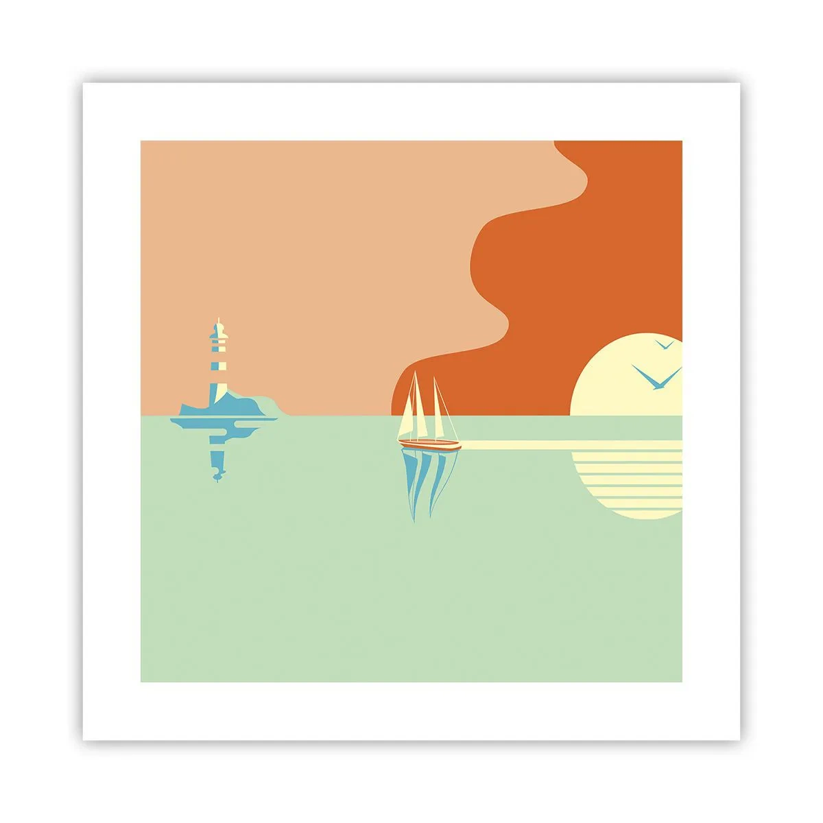 Poster - Ideal Sea Landscape - 40x40 cm