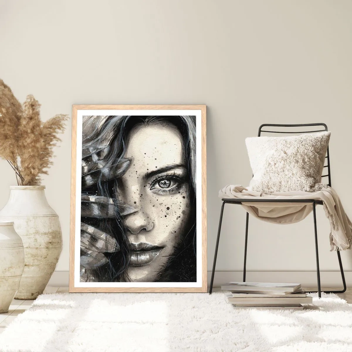 Poster in light oak frame - Wild Beauty - 40x50 cm
