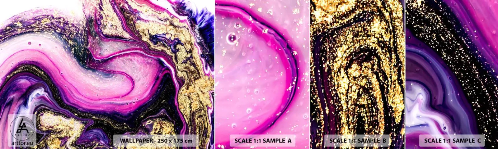 Photo Wallpaper Sample Self-Adhesive Deluxe Sticker - Behind the Scenes - Abstraction, Piece, Modern Pattern - 100x30 cm
