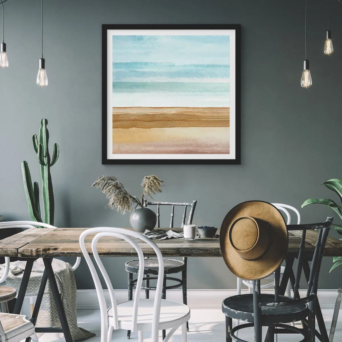 Poster in black frame - Calming - 30x30 cm