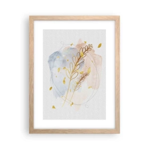 Poster in light oak frame - Golden Blast - 30x40 cm