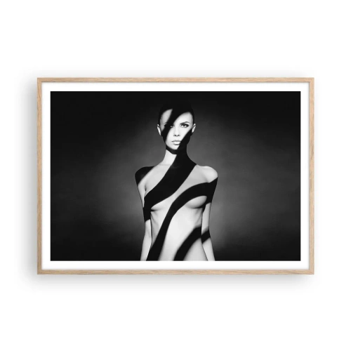 Poster in light oak frame - In the Light and in the Shadow - 100x70 cm