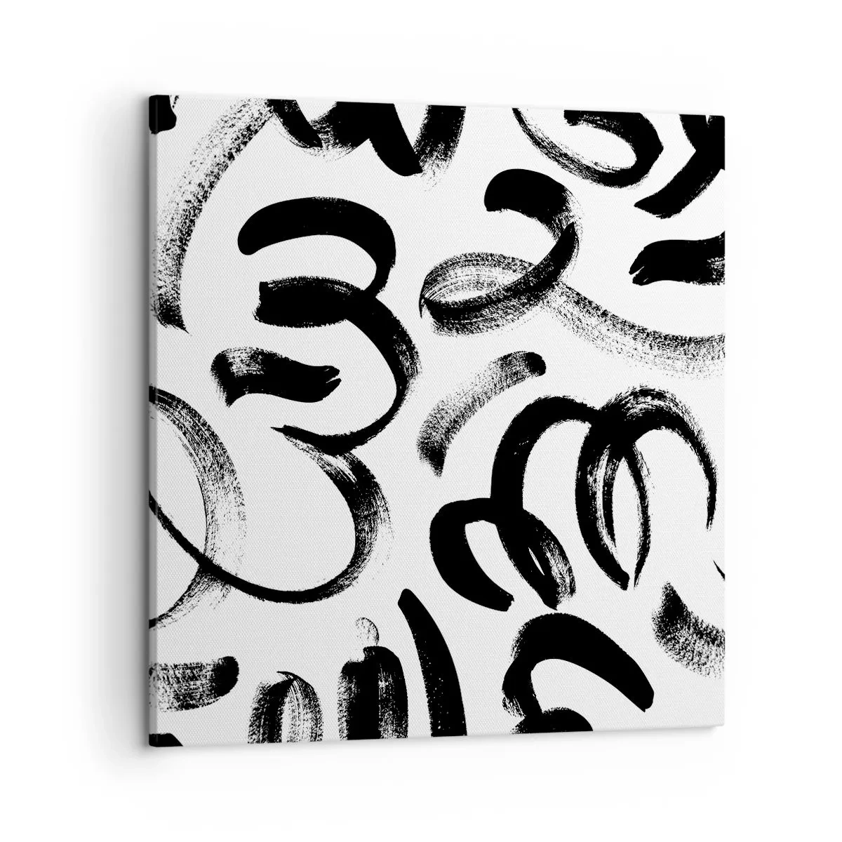 Canvas picture - Black on White - 50x50 cm