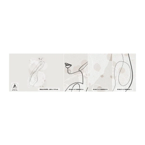 Photo Wallpaper Sample Standard Eco - One Look Will Not Be Enough - Graphics, Lineart, Women - 100x30 cm