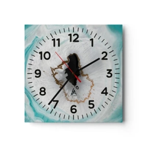 Wall clock - Clock on glass - Into de Deep - 30x30 cm