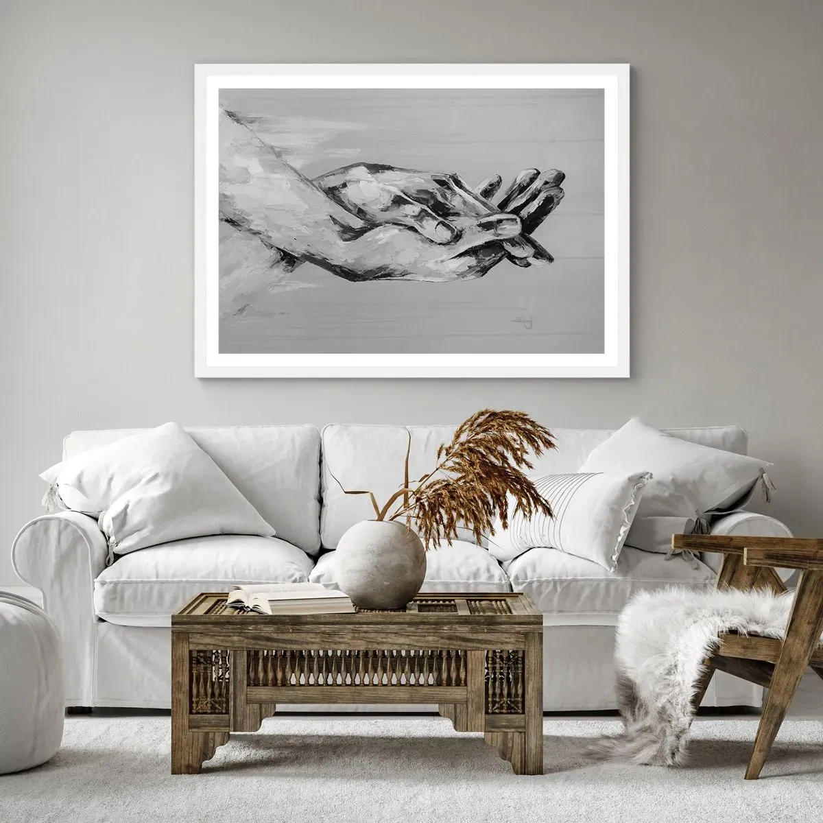 Poster in white frmae - The Beginning… - 40x30 cm