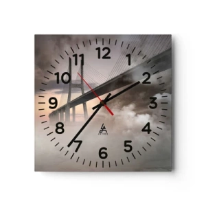 Wall clock - Clock on glass - By the River that Doesn't Exist - 30x30 cm